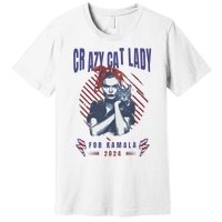 Crazy Cat Lady For Kamala 2024 Gift Premium T-Shirt