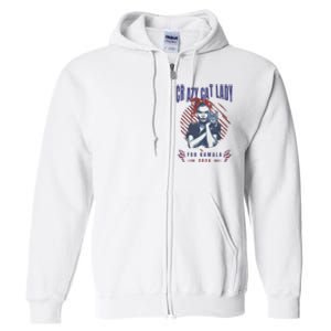 Crazy Cat Lady For Kamala 2024 Gift Full Zip Hoodie