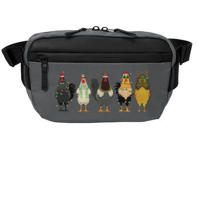 Chicken Christmas Lights Farm Animal Christmas Funny Chicken Lover Xmas Crossbody Pack