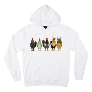 Chicken Christmas Lights Farm Animal Christmas Funny Chicken Lover Xmas Hoodie