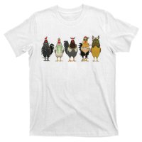 Chicken Christmas Lights Farm Animal Christmas Funny Chicken Lover Xmas T-Shirt