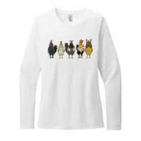 Chicken Christmas Lights Farm Animal Christmas Funny Chicken Lover Xmas Womens CVC Long Sleeve Shirt