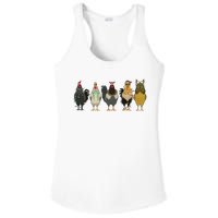 Chicken Christmas Lights Farm Animal Christmas Funny Chicken Lover Xmas Ladies PosiCharge Competitor Racerback Tank