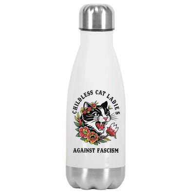 Childless Cat Ladies Voting Election 2024 Usa Vintage Gift Stainless Steel Insulated Water Bottle