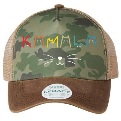 Commala Cat Lettering Positive Funny Cat Letters Legacy Tie Dye Trucker Hat