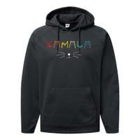 Commala Cat Lettering Positive Funny Cat Letters Performance Fleece Hoodie