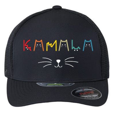 Commala Cat Lettering Positive Funny Cat Letters Flexfit Unipanel Trucker Cap