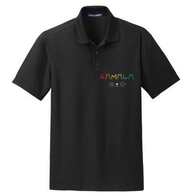 Commala Cat Lettering Positive Funny Cat Letters Dry Zone Grid Polo