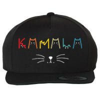 Commala Cat Lettering Positive Funny Cat Letters Wool Snapback Cap