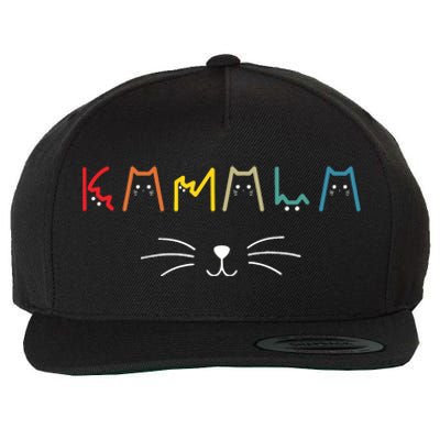 Commala Cat Lettering Positive Funny Cat Letters Wool Snapback Cap