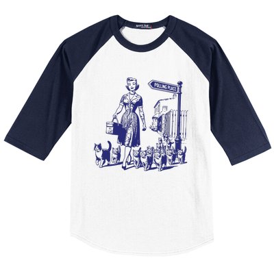 Childless Cat Lady Funny Vintage Baseball Sleeve Shirt