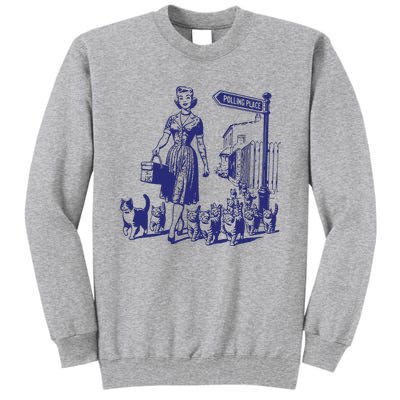 Childless Cat Lady Funny Vintage Tall Sweatshirt