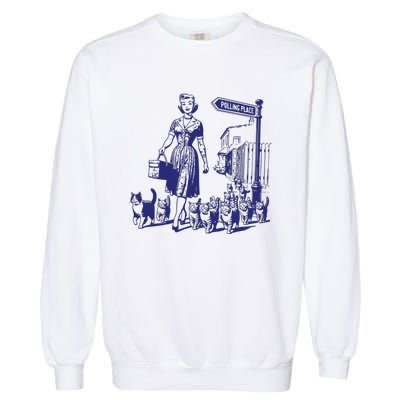 Childless Cat Lady Funny Vintage Garment-Dyed Sweatshirt