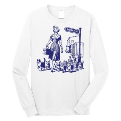 Childless Cat Lady Funny Vintage Long Sleeve Shirt