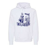 Childless Cat Lady Funny Vintage Premium Hoodie