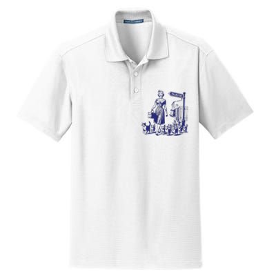 Childless Cat Lady Funny Vintage Dry Zone Grid Polo