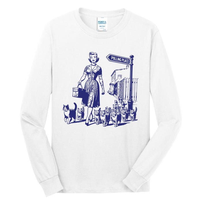 Childless Cat Lady Funny Vintage Tall Long Sleeve T-Shirt