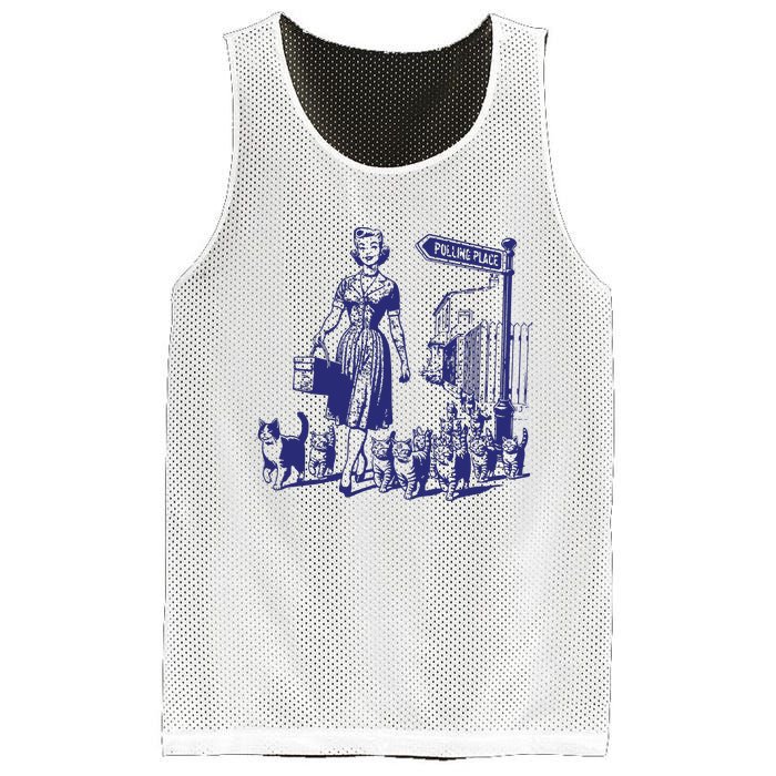 Childless Cat Lady Funny Vintage Mesh Reversible Basketball Jersey Tank