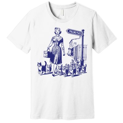 Childless Cat Lady Funny Vintage Premium T-Shirt