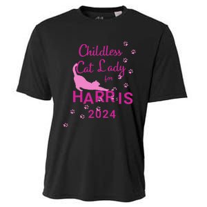 Childless Cat Lady For Harris 2024 Gift Cooling Performance Crew T-Shirt