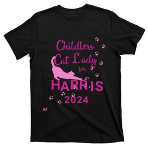 Childless Cat Lady For Harris 2024 Gift T-Shirt