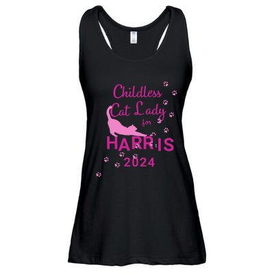 Childless Cat Lady For Harris 2024 Gift Ladies Essential Flowy Tank