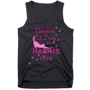 Childless Cat Lady For Harris 2024 Gift Tank Top