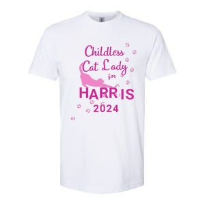 Childless Cat Lady For Harris 2024 Gift Softstyle CVC T-Shirt