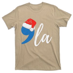 Christmas Comma La Santa Hat Kamala Harris President 2024 T-Shirt