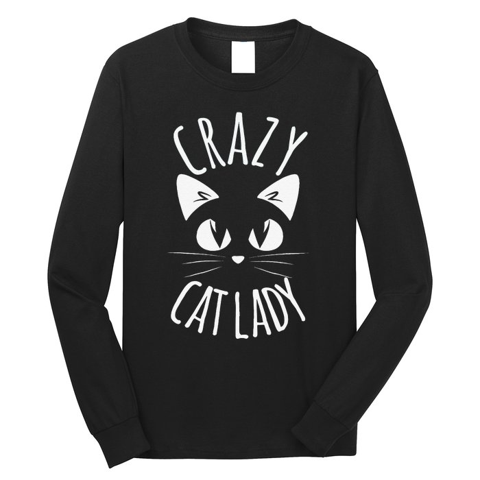 CRAZY CAT LADY Funny Fur Mom Mother's Day Christmas Birthday Long Sleeve Shirt