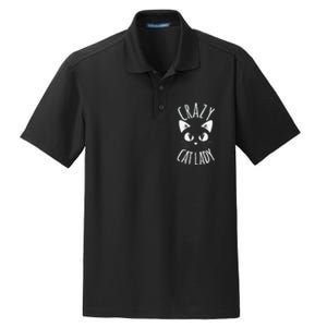 CRAZY CAT LADY Funny Fur Mom Mother's Day Christmas Birthday Dry Zone Grid Polo