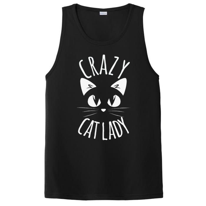 CRAZY CAT LADY Funny Fur Mom Mother's Day Christmas Birthday PosiCharge Competitor Tank