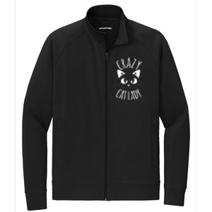 CRAZY CAT LADY Funny Fur Mom Mother's Day Christmas Birthday Stretch Full-Zip Cadet Jacket