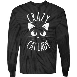 CRAZY CAT LADY Funny Fur Mom Mother's Day Christmas Birthday Tie-Dye Long Sleeve Shirt