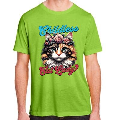 Childless Cat Lady Funny Cat Lover Adult ChromaSoft Performance T-Shirt