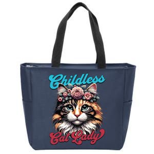 Childless Cat Lady Funny Cat Lover Zip Tote Bag