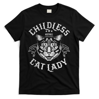 Childless Cat Lady Feminist Voting Ladies Is Voting Kamala T-Shirt