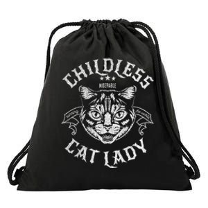 Childless Cat Lady Feminist Voting Ladies Is Voting Kamala Drawstring Bag