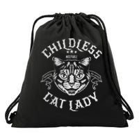 Childless Cat Lady Feminist Voting Ladies Is Voting Kamala Drawstring Bag