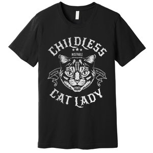 Childless Cat Lady Feminist Voting Ladies Is Voting Kamala Premium T-Shirt