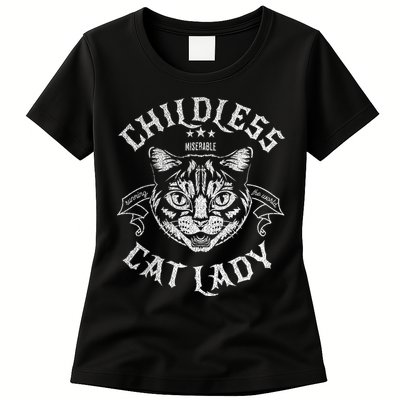 Childless Cat Lady Feminist Voting Ladies Is Voting Kamala Womens T-Shirt