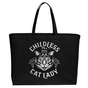 Childless Cat Lady Feminist Voting Ladies Is Voting Kamala Cotton Canvas Jumbo Tote