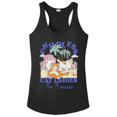 Childless Cat Lady For Kamala Harris 2024 Election Funny Cat Love Ladies PosiCharge Competitor Racerback Tank