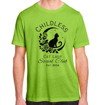 Childless Cat Lady Social Club Meme Cat Kamala Harris 2024 Gift Adult ChromaSoft Performance T-Shirt