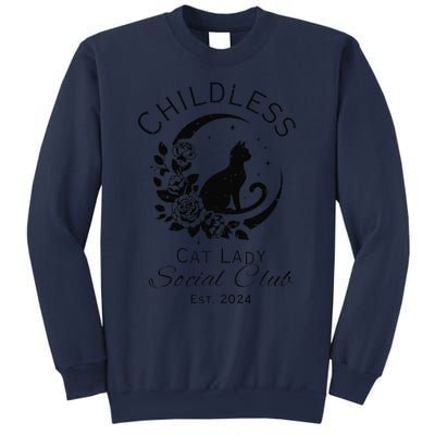 Childless Cat Lady Social Club Meme Cat Kamala Harris 2024 Gift Sweatshirt