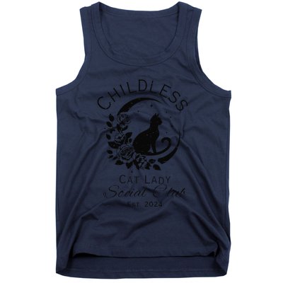 Childless Cat Lady Social Club Meme Cat Kamala Harris 2024 Gift Tank Top