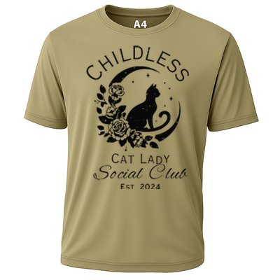 Childless Cat Lady Social Club Meme Cat Kamala Harris 2024 Gift Cooling Performance Crew T-Shirt