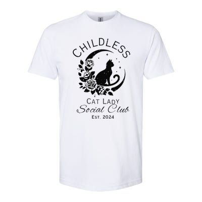 Childless Cat Lady Social Club Meme Cat Kamala Harris 2024 Gift Softstyle CVC T-Shirt