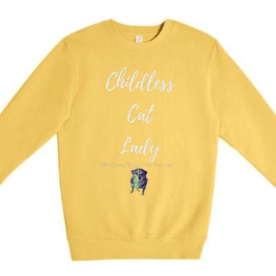 Childless Cat Lady Premium Crewneck Sweatshirt