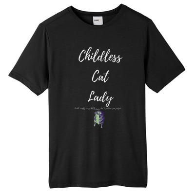 Childless Cat Lady Tall Fusion ChromaSoft Performance T-Shirt